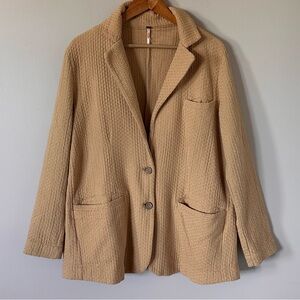 Free People Like A Cloud Oversized Yellow Blazer Rare